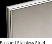 brushed stainless steel corner