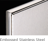 embossed stainless steel corner