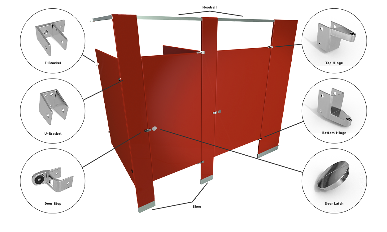Toilet Partitions Hardware Bathroom Partitions & Commercial Restroom