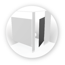 HDPE Solid Plastic Partitions